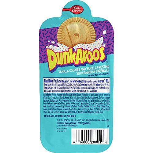 Betty Crocker Dunkaroos Vanilla Cookies and Vanilla Frosting with Rainbow Sprinkles, 6 ct - Image 5